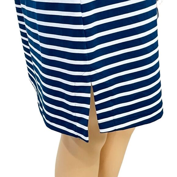 Lands’End Dress Resort Nautical Stripes Swim Cover Up Nylon/Spandex NWOT - Picture 5 of 12